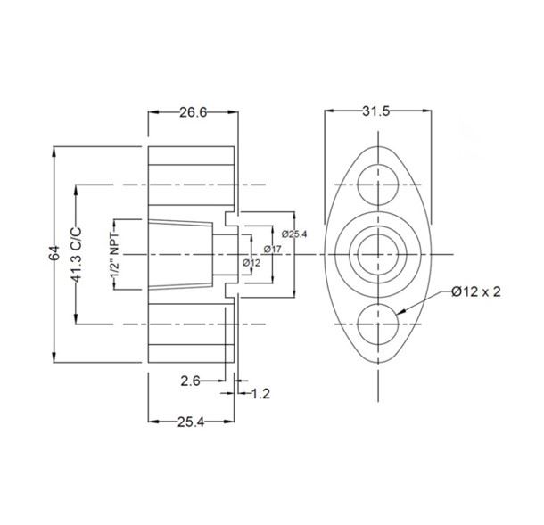 oval flange